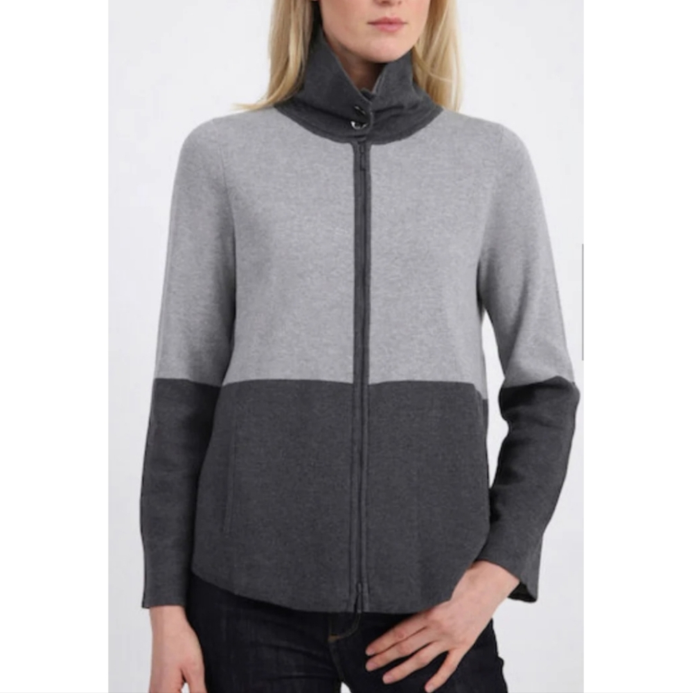 Belford Pima Cotton Snap Funnel Jacket, Size Large